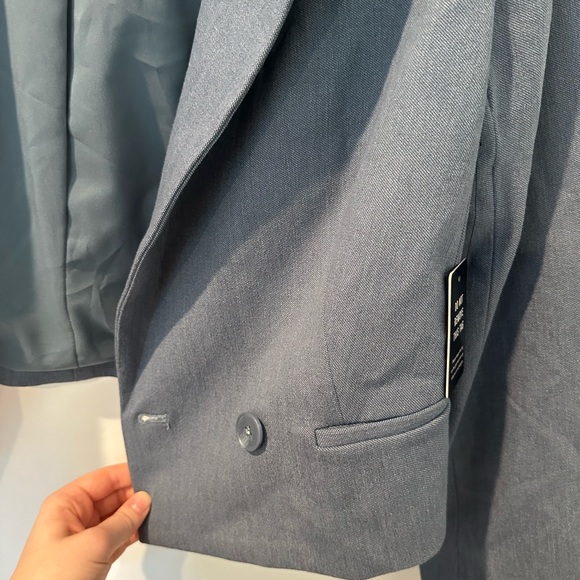 Express women’s cropped blue pantsuit size L - Picture 4 of 9